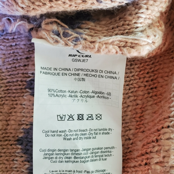 Rip Curl Tribal Print Long Cardigan Small - Picture 5 of 5